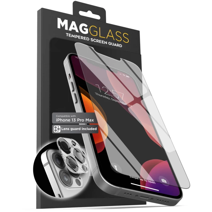 MagGlass iPhone 13 Pro Max Ultra HD Screen Protector and Lens Protector