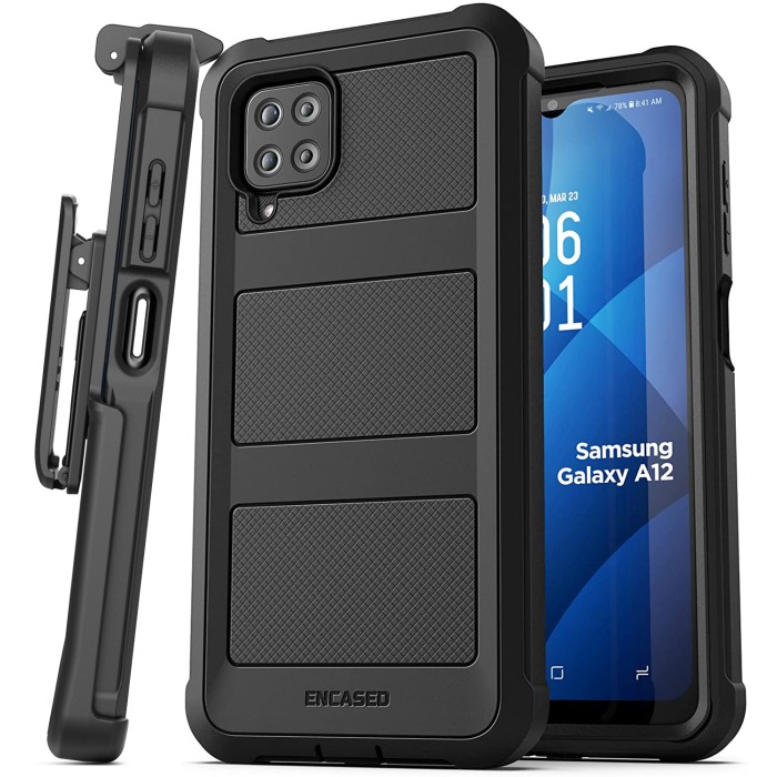 Samsung Galaxy A12 Falcon Shield Case with Belt Clip Holster