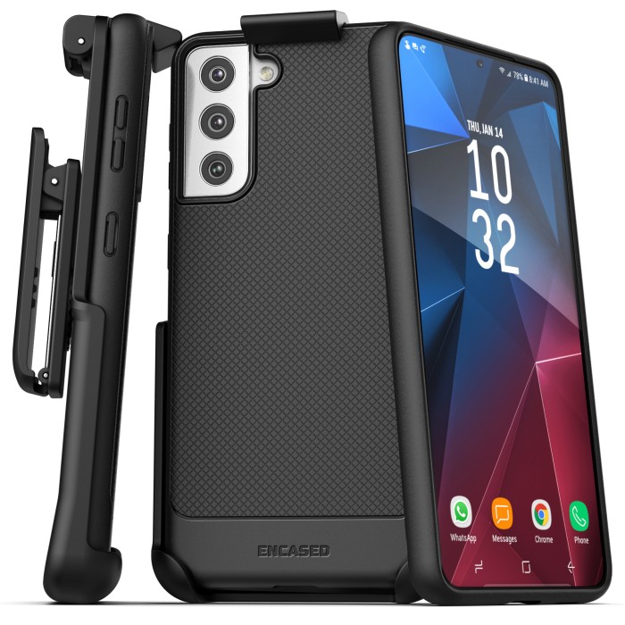 Samsung Galaxy S21 FE Thin Armor Case with Belt Clip Holster