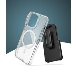 iPhone 13 Pro Magsafe Clear Back Case With Belt Clip Holster