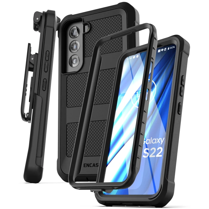 Samsung Galaxy S22 Falcon Shield Screenless Case with Belt Clip Holster