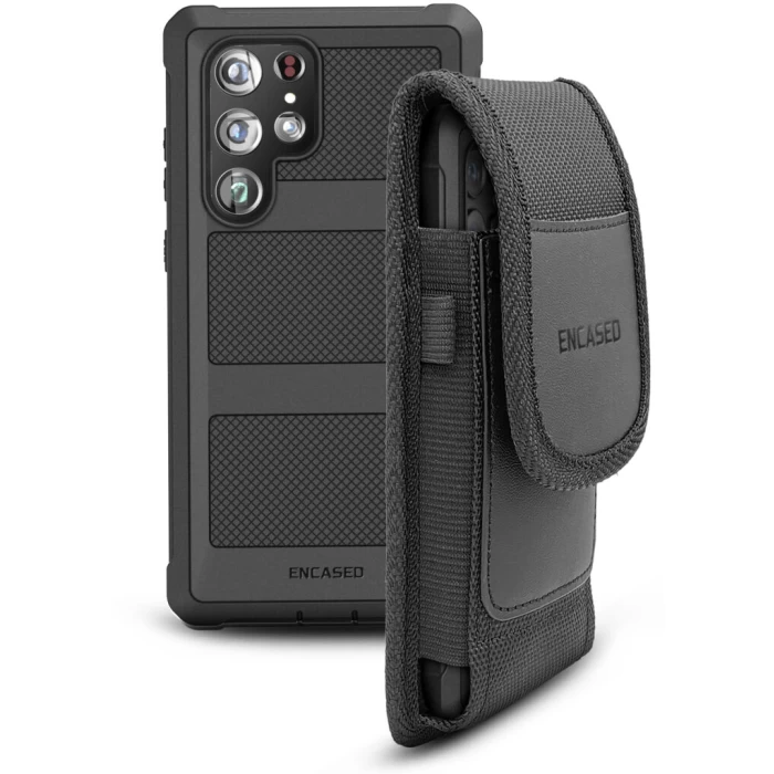 Samsung Galaxy S22 Ultra Falcon Shield Screenless Case with Pouch Belt Clip Holster