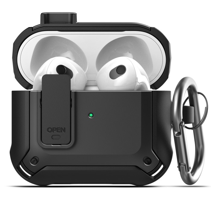 Airpods 3rd Generation Case with Keychain Black