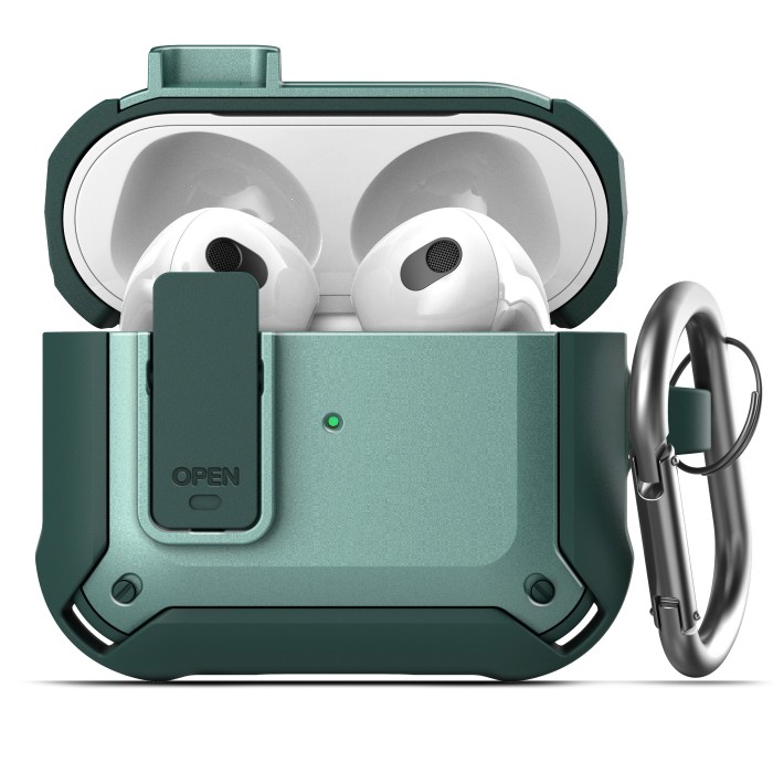 Airpods 3rd Generation Case with Keychain Green