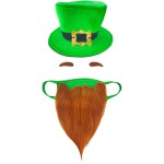 Encased St Patricks Day Face Mask and Hat