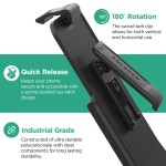 Encased Belt Clip Holster for Speck Presidio 2 Grip Case - Samsung Galaxy S22 Plus