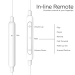 USB C Earbuds with Remote & Mic - White