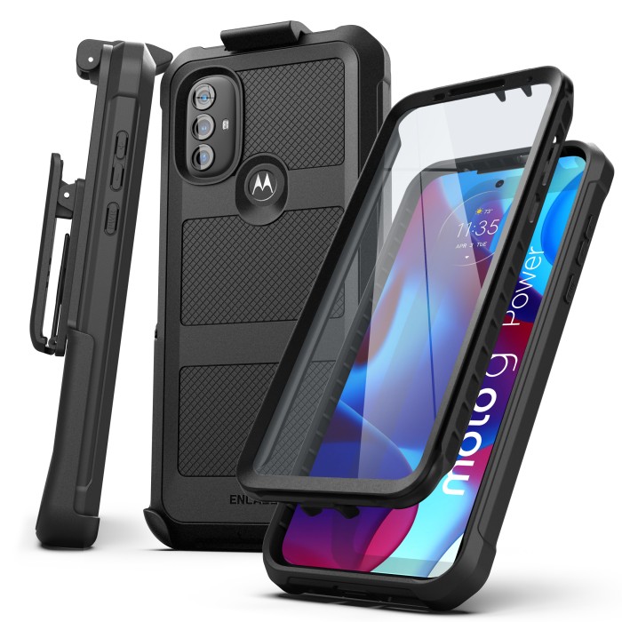 Moto G Power 2022 Falcon Shield Case with Belt Clip Holster