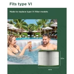 Peterson Replacement Filter Type VI for Inflatable Hot Tub Compatible with Bestway SaluSpa (6 Pack)