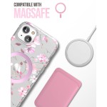 iPhone 14 Plus Lexion Case in Pink Flowers with Screen Protector - MagSafe Compatible
