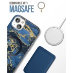 iPhone 14 Plus Lexion Case in Blue Marble with Screen Protector - MagSafe Compatible