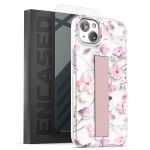 iPhone 14 Loop Case in Pink Flowers with Screen Protector