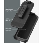 iPhone 14 Plus Exos Armor Case in Gunmetal with Belt Clip Holster