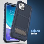 iPhone 14 Plus Falcon Shield Case in Blue with Belt Clip Holster