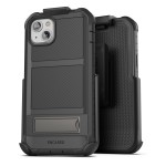 iPhone 14 Plus Falcon Shield Case in Black with Belt Clip Holster