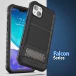iPhone 14 Plus Falcon Shield Case in Black with Nylon Pouch Holster
