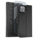 iPhone 14 Plus Primo Leather Case in Black and Folio Wallet - MagSafe Compatible