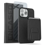 iPhone 14 Pro Artura Leather Case in Black and Wallet - MagSafe Compatible