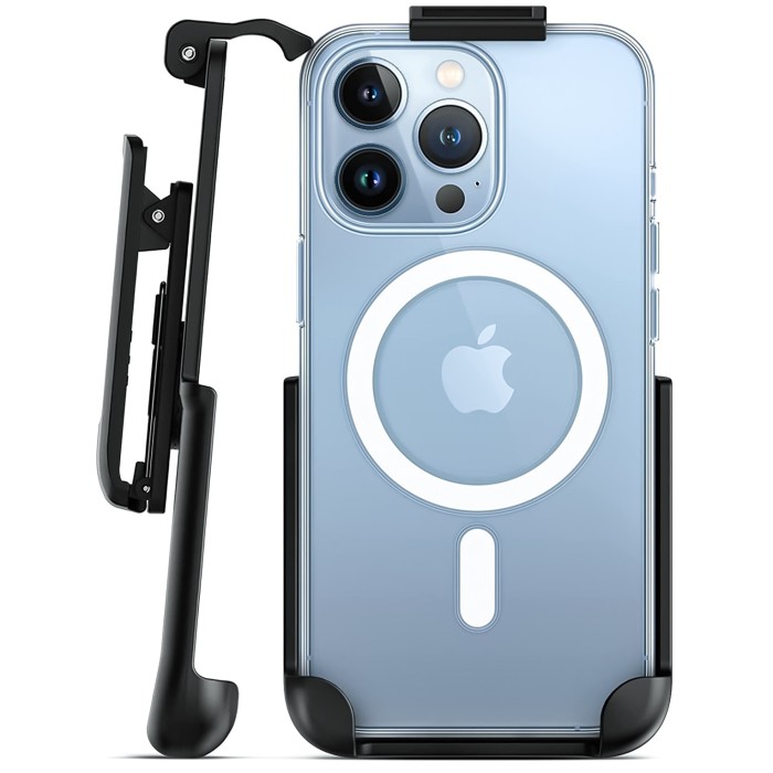 iPhone 14 Pro Max Clearback Case with Belt Clip Holster - MagSafe Compatible