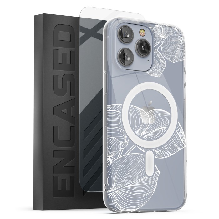 iPhone 14 Pro Lexion Case in Lace Leaf with Screen Protector - MagSafe Compatible