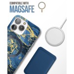 iPhone 14 Pro Max Lexion Case in Blue Marble with Screen Protector - MagSafe Compatible