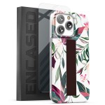 iPhone 14 Pro Max Loop Case in Maroon Vine with Screen Protector