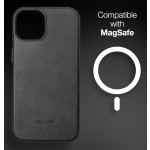 iPhone 14 Pro Primo Leather Case in Black and Folio Wallet - MagSafe Compatible