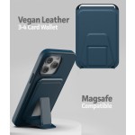iPhone 14 Pro Slimshield Case in Blue with Leather Wallet - MagSafe Compatible
