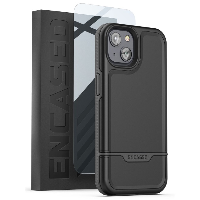 iPhone 14 Plus Rebel Case in Black with Screen Protector