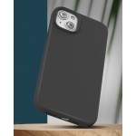 iPhone 14 Plus Silicone Case in Black with Neck and Wrist Strap