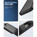 iPhone 14 Plus Waterproof Case in Black with Belt Clip Holster