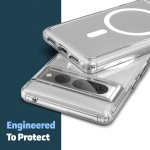 Google Pixel 7 Pro Clear-Back Magnetic Case with Card Holder