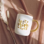 SoHo 12oz Ceramic Coffee Mug  "Best Mom Ever" with Warmer