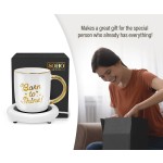 SoHo 12oz Ceramic Coffee Mug  "Born to Shine" with Warmer