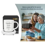 SoHo 12oz Ceramic Coffee Mug "Grandma" with Warmer