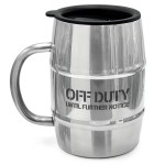 SoHo Barrel Beer Mug "OFF DUTY UNTIL FURTHER NOTICE"
