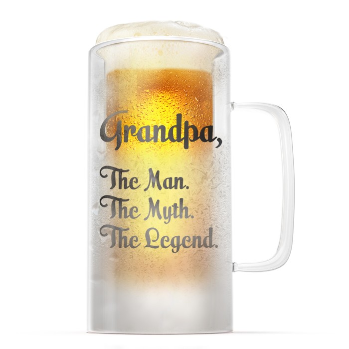 SoHo Insulated Beer Mug "GRANDPA THE MAN THE MYTH THE LEGEND"