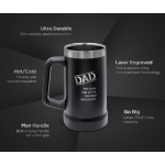 SoHo Stainless Steel Insulated Tumbler "Dad, Man, Myth, Bad Influence"