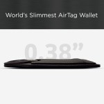 Ultra Thin Airtag PU Leather Wallet - Black