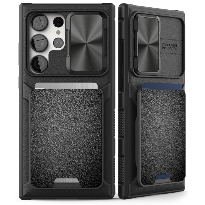 Samsung Galaxy S23 Ultra Case with Camera Lens Protector and Removeable Wallet-CPWL310BK