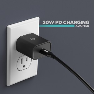 Alternative view of Galvanox 20W USB C Wall Adapter with 6 ft Cable