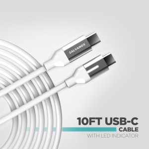 Alternative view of Galvanox  GaN 33W PD Wall Adapter with 10 ft USB-C Cable
