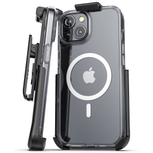 Alternative view of iPhone 15 Magsafe Clear Case with Belt Clip Holster