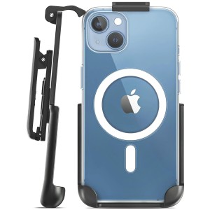 iPhone 15 Plus Magsafe Clear Case with Belt Clip Holster