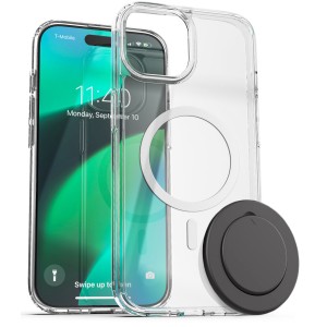 Alternative view of iPhone 15 Pro Max Magsafe Clear Case with MagSafe Grip