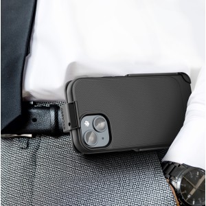 Alternative view of iPhone 15 Thin Armor Case with Belt Clip Holster