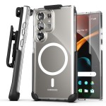 Samsung Galaxy S24 Ultra Clear Magsafe Case with Belt Clip Holster