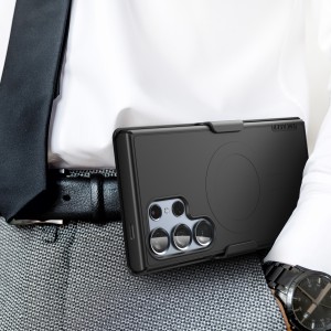 Alternative view of Samsung Galaxy S24 Ultra Magnetic Slimline Case with Belt Clip Holster