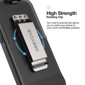 Alternative view of 2.25" Rugged Belt Clip Holster for iPhone 17 Pro Max Falcon Shield Case
