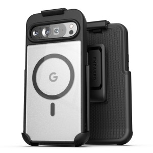 Google Pixel 9 Pro XL Clear Magsafe Case with Belt Clip Holster